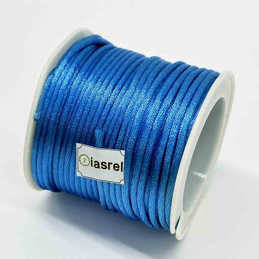 Fiasrel 1pcs 2mm Nylon Line Cord Colorful Macrame Bracelet Braided Rope Chinese Knotting Silk Macrame Cord for Jewelry Making DIY Supplies 