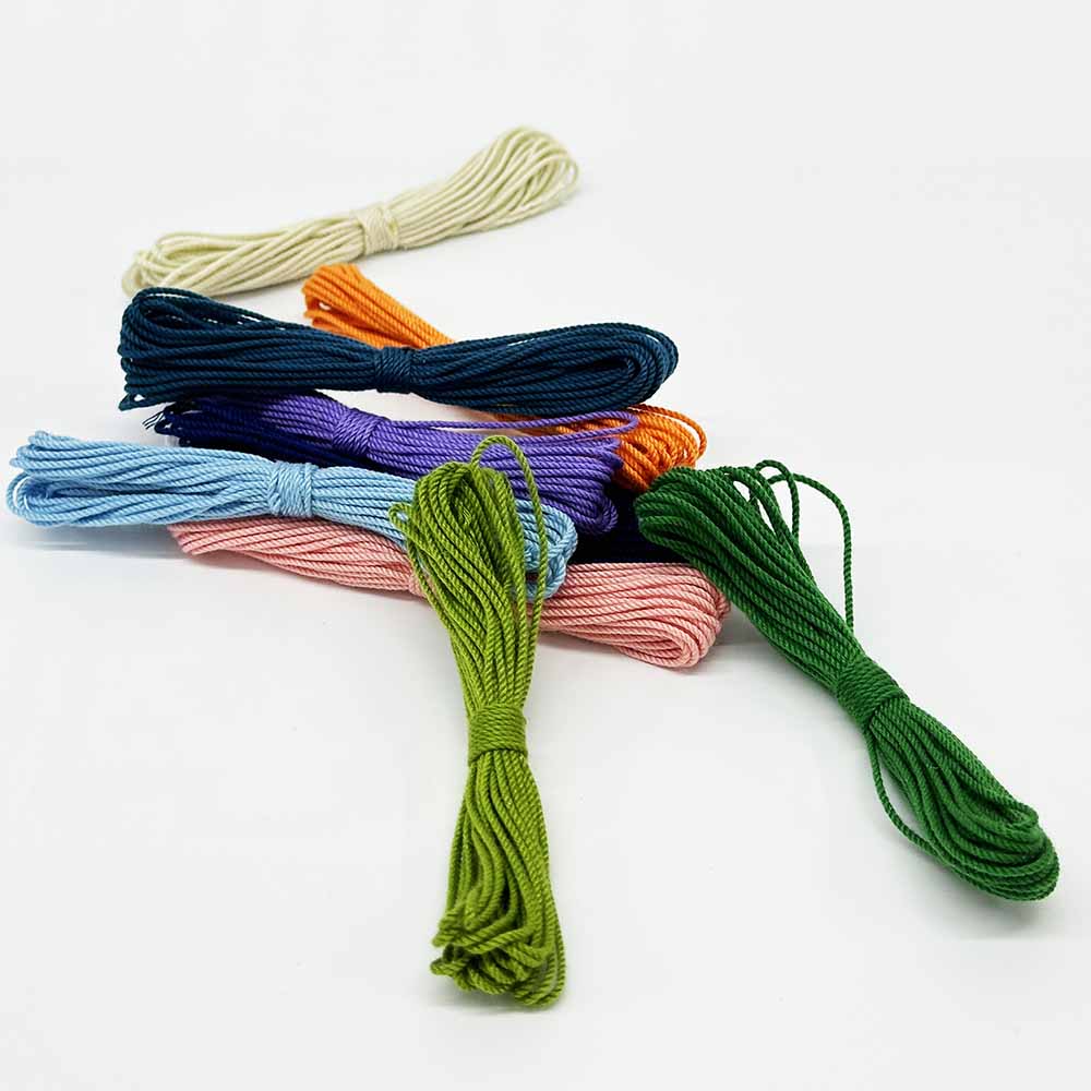 Fiasrel 1.0mm Polyester Braided Rope Cord Twisted Macrame Cotton Thread String for DIY Crafts Home Textile Wedding Decorative Supplies