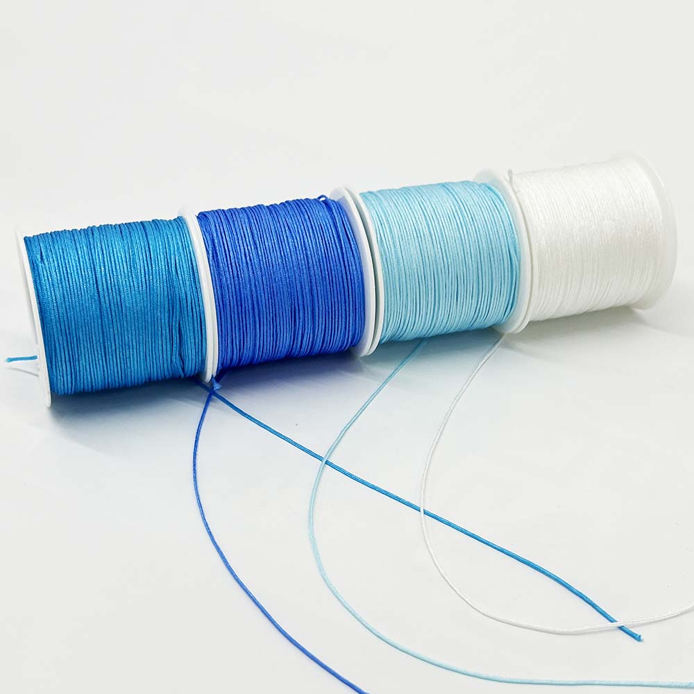 Fiasrel 4pcs 0.8mm Nylon Trim Cord Chinese Knot Jewelry Making String