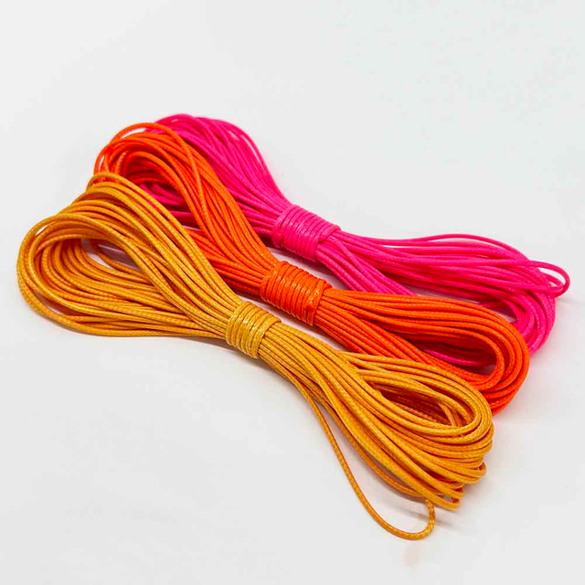 Fiasrel 3pc 0.5/0.8/1.0/1.5mm Waxed Cord Rope PU Leather Thread Cord String Strap Necklace Rope