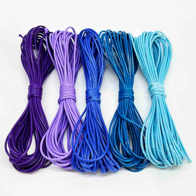 Fiasrel 0.5-1.5mm Waxed Cord Rope PU Leather Thread String for DIY Beading Braiding Bracelet Necklace Jewelry Making