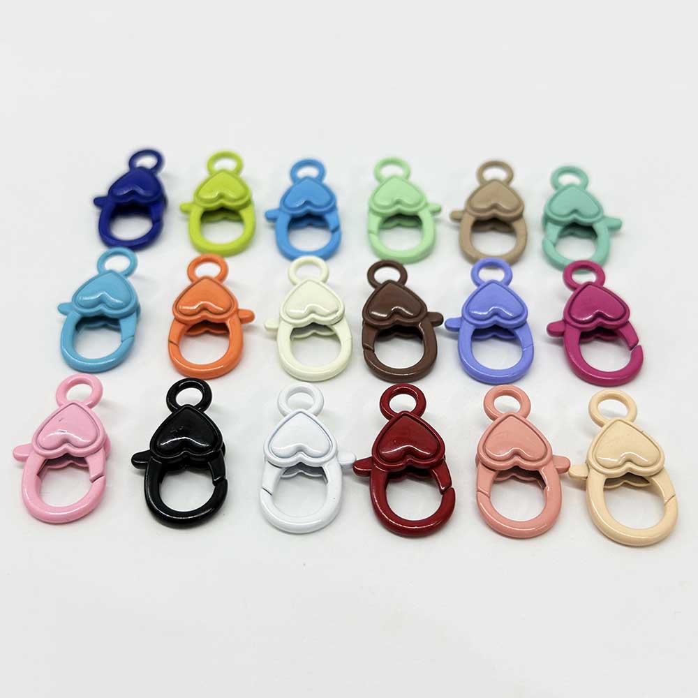 Fiasrel 10/50pcs Mixed Spray Painted Alloy Lobster Clasps Hooks Connectors for Jewelry Bracelet Necklace Making