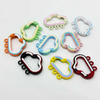 Fiasrel 10pcs Multi-Color Enamel Cloud Keychains with Drill Double-sided Key Buckle DIY Mobile Phone Chain Car Key Hanging Homemade Bag Pendant Spring
