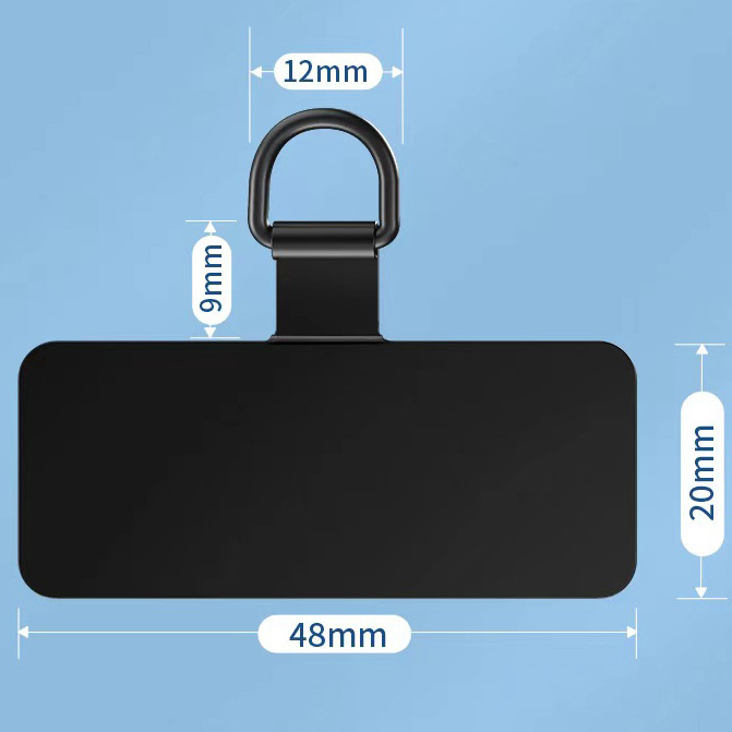 Fiasrel 2/10pcs Stainless Steel Universal Mobile Phone Lanyard Patch Metal Safety Ultra-thin Mobile Phone Strap Accessories