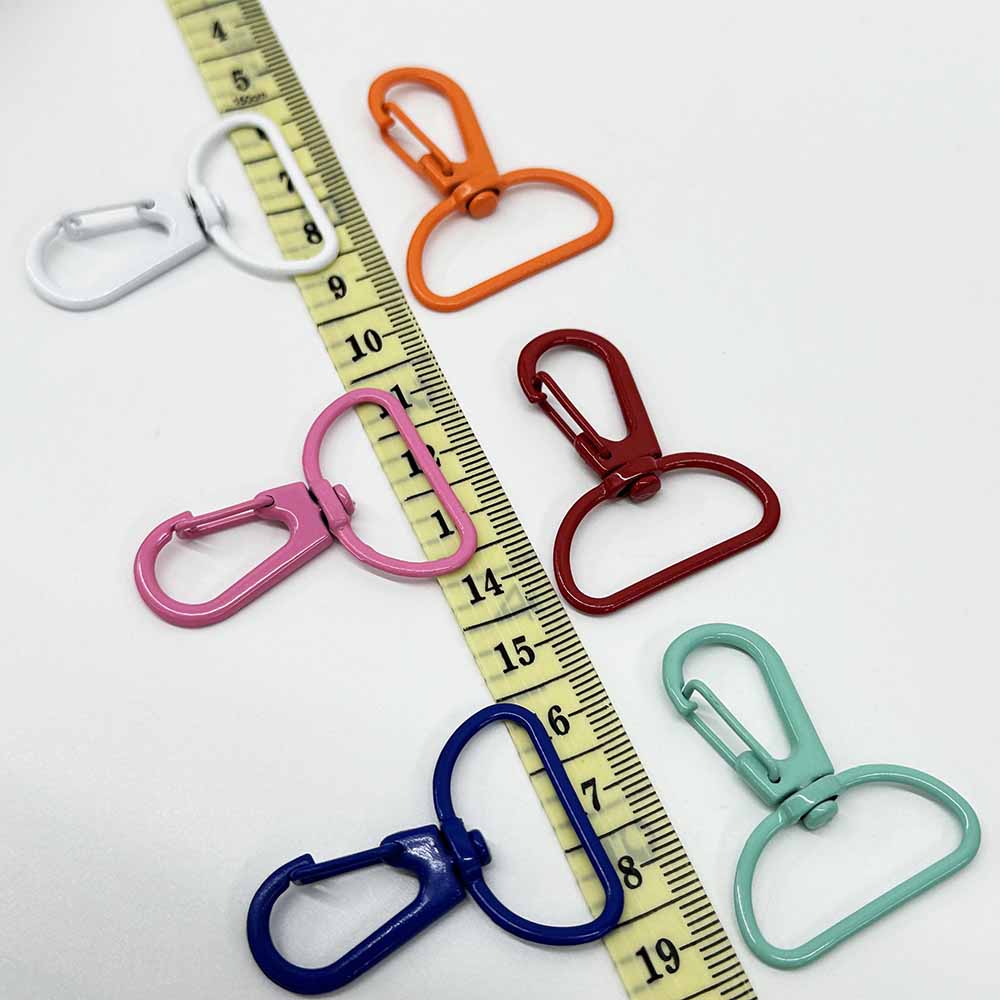 Fiasrel 10pcs Multicolor Alloy Spray Painted Spring Buckles for DIY Keyring Handmade Crafts Making