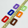 Fiasrel 50pcs Assorted Colors Acrylic Chain Links Rectangular Open Loops Acrylic Creative Chain Keychain for DIY Mobile Phone Chain Keychain Pendant Jewelry Making Craft Supplies