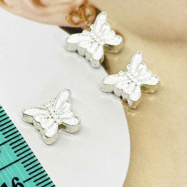 Fiasrel 20pcs/50pcs Butterfly Spacer Beads for DIY Jewelry Making Bracelet Necklace Supplies