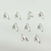 Fiasrel 20/50pcs Silver Bamboo Tube Spacer Beads Leaf Charms Beads for Jewelry Making Bracelet Necklace Accessories