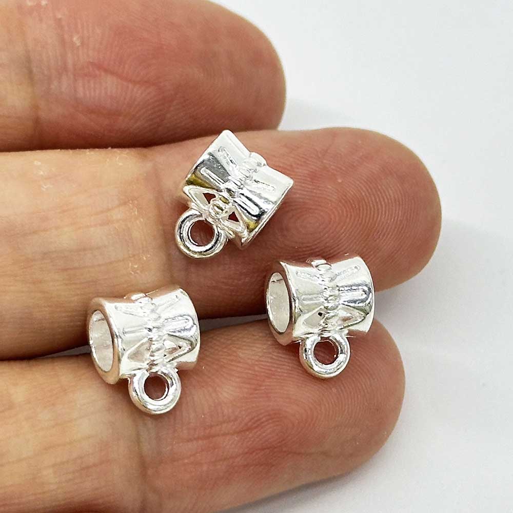 Fiasrel 20/50pcs Antique Alloy Pendant Clasp Bail Beads Loose Spacer Beads Connectors for DIY Necklace Bracelet Jewelry Making Supplies