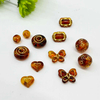 Fiasrel 20pcs Baroque Vintage Gilded Color Round Sunflower Butterfly Heart Mirror Blocks Acrylic Beads for Jewelry Making Bracelets Keychain Phone Chains Handmade Craft Supplies