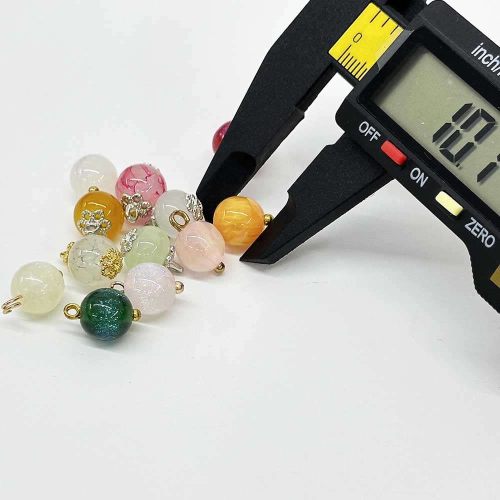 Fiasrel 10pcs 8mm Mixed Color Glass Beads for DIY Bracelets Necklaces Jewelry Making Supplies