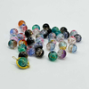 Fiasrel 50/300pcs 8mm Gradient Crackle Beads Ice Glass Beads for DIY Jewelry Making Bracelets Earrings Necklaces Craft Decorations