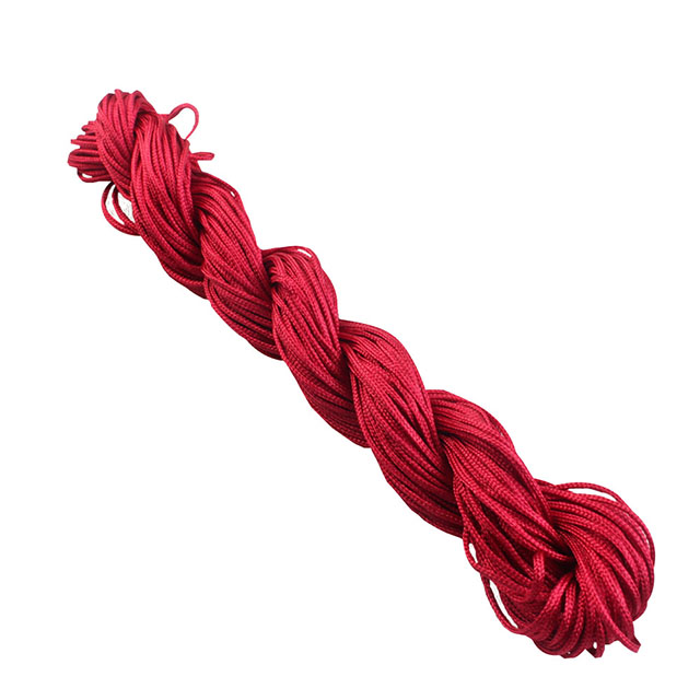 Fiasrel 1pcs 1mm 25Yards Braided Chinese Knot Cord Bracelet Necklace Beading Thread String for DIY Bracelets Jewelry Making Tassel Macrame Accessories