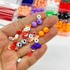 Fiasrel 1Box 24-Grid Halloween Acrylic Round Beads Kit: Halloween Friendship Beads Clay Beads fro DIY Beaded Bracelet Necklace Ring Earring Jewelry Supplies Festive Decoration