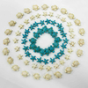 Fiasrel 1 Box 100pcs Artificial Turquoise Turtles Starfish Shape Beads for Making Bracelets Necklaces Earrings Keychains Pendants Accessories