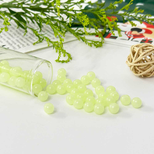 Fiasrel 100pcs 4-16mm Acrylic Glow In The Dark Beads Luminous Loose Beads for DIY Jewelry Making Supplies Bracelet Necklace Accessories