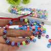Fiasrel 50pcs 6/8/10mm Rainbow Striped Round Resin Beads for DIY Jewelry Making Crafts Decorative Ornaments Bracelet Necklace Beaded Accessories