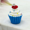 Fiasrel 10pcs 25*32mm Resin Simulation Dessert Jewelry Sweet Cake Cupcake Pendant Charms for DIY Handmade Jewelry Making Keychains Supplies