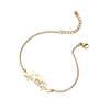 Fiasrel Fashion Tarnish Free Silver 18K Gold Stainless Steel Charm Heartbeat Beat Jewelry for Ladies