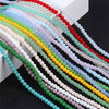 Fiasrel 4mm 90pcs Ceramic Beads Glass Imitation Jade Round Loose Beads