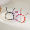 Fiasrel I LOVE YOU Beaded Heart Glow in the Dark Magnetic Luminous Letter Rope Magnet Couple Bracelet Set Gift