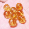 Fiasrel Yellow Jambhala Mantra Beads | Citrine Loose Beads | DIY Jewelry & Buddhist Prayer Bracelet Supplies | Scripture Spacer Beads