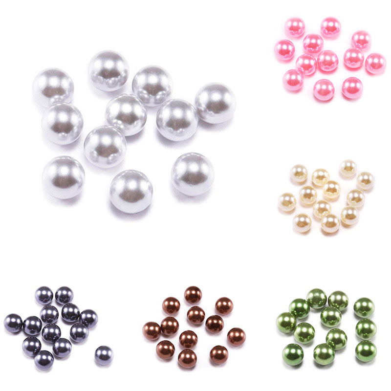 Fiasrel No Hole Imitation Pearl Beads Clothing Store Accessories Colorful ABS Pearl Beads