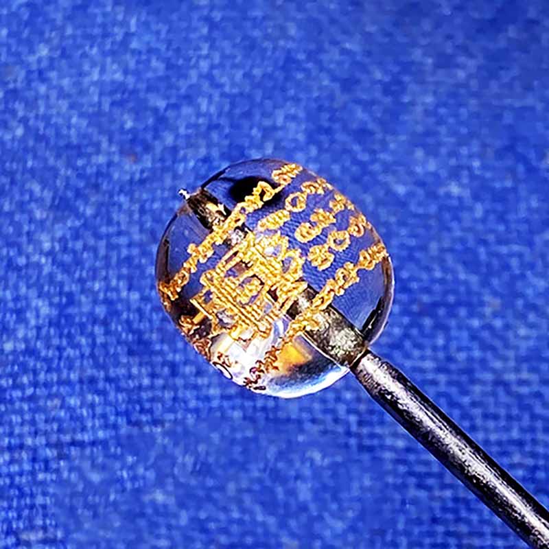 Fiasrel Five Sutra Beads | White Crystal Mala Components | Buddhist Scripture Loose Beads for Jewelry Making