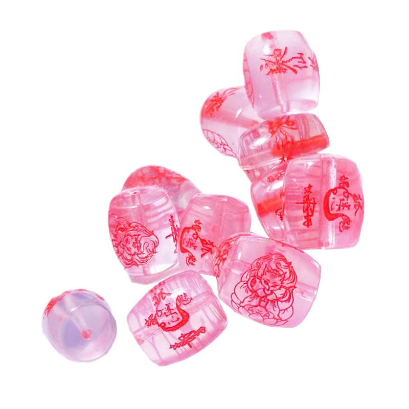 Fiasrel Rose Quartz Nine-Tailed Fox Beads – Kitsune Jewelry Accessories & Loose Barrel Beads