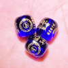 Fiasrel Medicine Buddha Mantra Barrel Beads | Blue Dharani Engraved Beads | DIY Prayer Bracelet Kit with Sacred Script Spacers