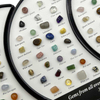 Fiasrel 32-Piece Moon-Shaped Mineral Collection – Natural Crystals, Agates & Gemstones for Geology Education & Christmas Gifting