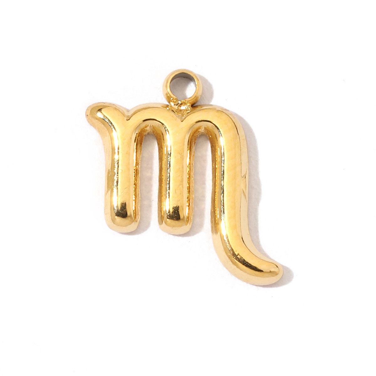 fiasrel 1bundle French Vintage 12 Zodiac 18K Gold-Plated Titanium Steel Pendants - Stainless Steel DIY Earring & Jewelry