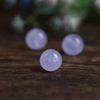 fiasrel 1bundle Icy Lavender Jadeite Loose Beads - Pale Purple Chalcedony Round Beads for Jewelry Making