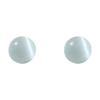 Fiasrel White Moonlight Glass Cat's Eye Stone Round Beads DIY Beading Supplies for Bracelets Necklaces & Jewelry Making