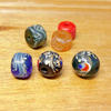 fiasrel 1bundle Nepalese Antique Glass Floral Beads Barrel Beads Vintage-style Buddhist Bracelet 