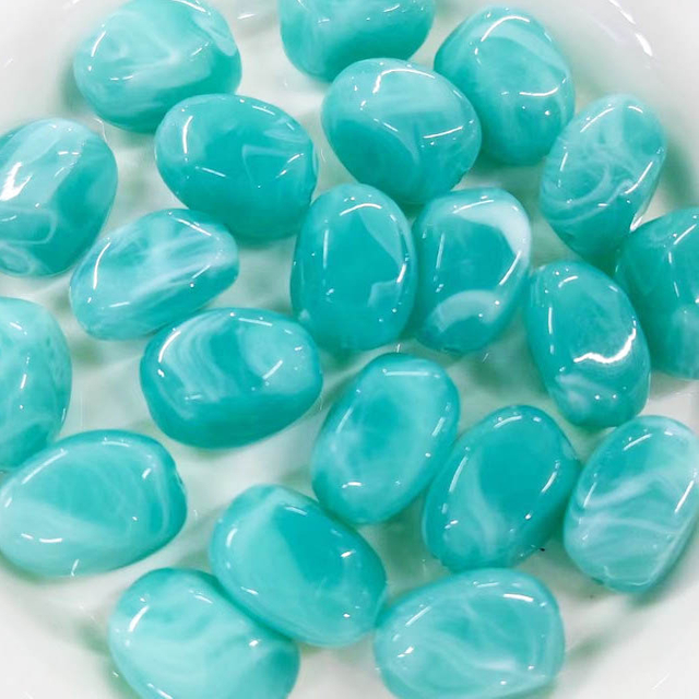 fiasrel 1bundle Irregular Two-Tone Gemstone Beaded Hand Chain DIY Bracelet & Necklace Supplies