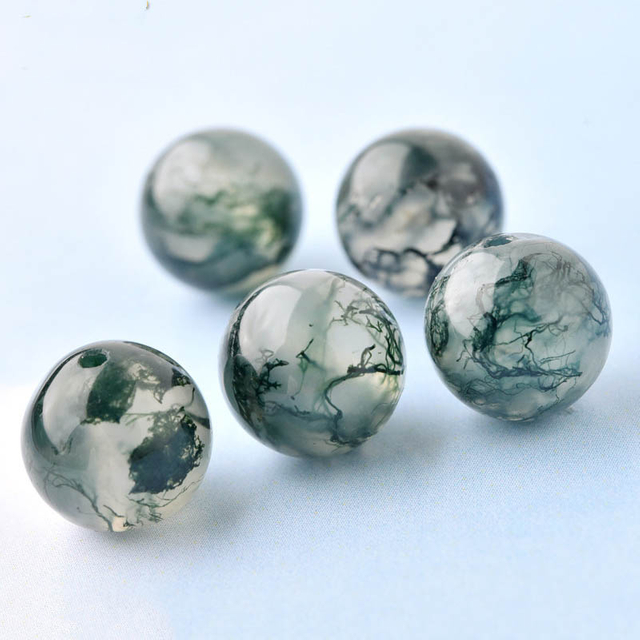 fiasrel Natural Dendritic Agate Beads Ice Chalcedony Crystal Bracelet Kit