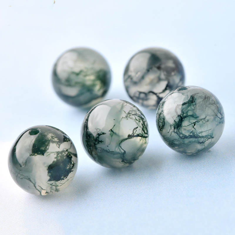 fiasrel Natural Dendritic Agate Beads Ice Chalcedony Crystal Bracelet Kit