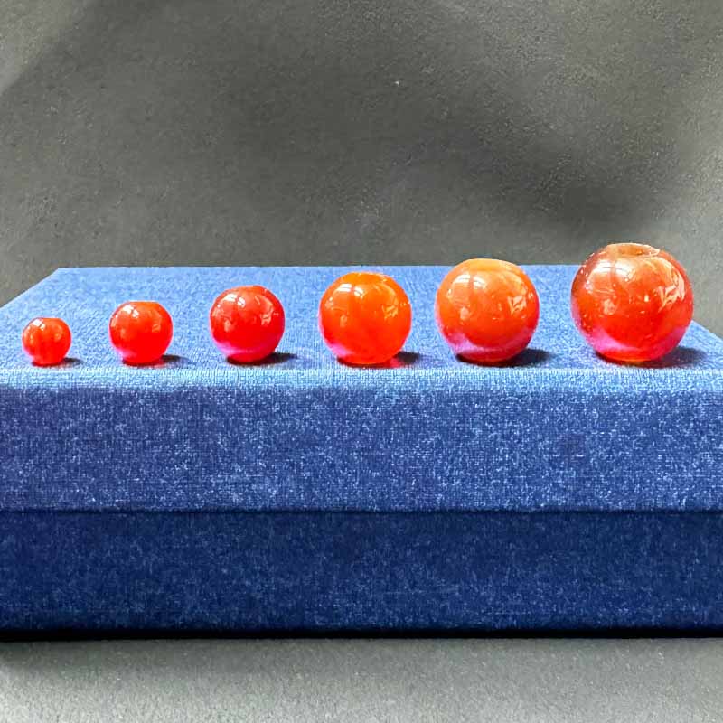 fiasrel 1bundle 6-16mm Large-Hole Red Agate Round Beads Loose Beads for DIY Jewelry, Sweater Chain & Clothing Accessories 2-5mm Hole Diameter Weaving Beads