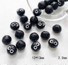 fiasrel 1bundle Coal Ball Sprite Whimsical & Cute Resin Loose Beads for DIY Handmade Bracelet/Necklace Crafting Funny Charms Jewelry Supplies