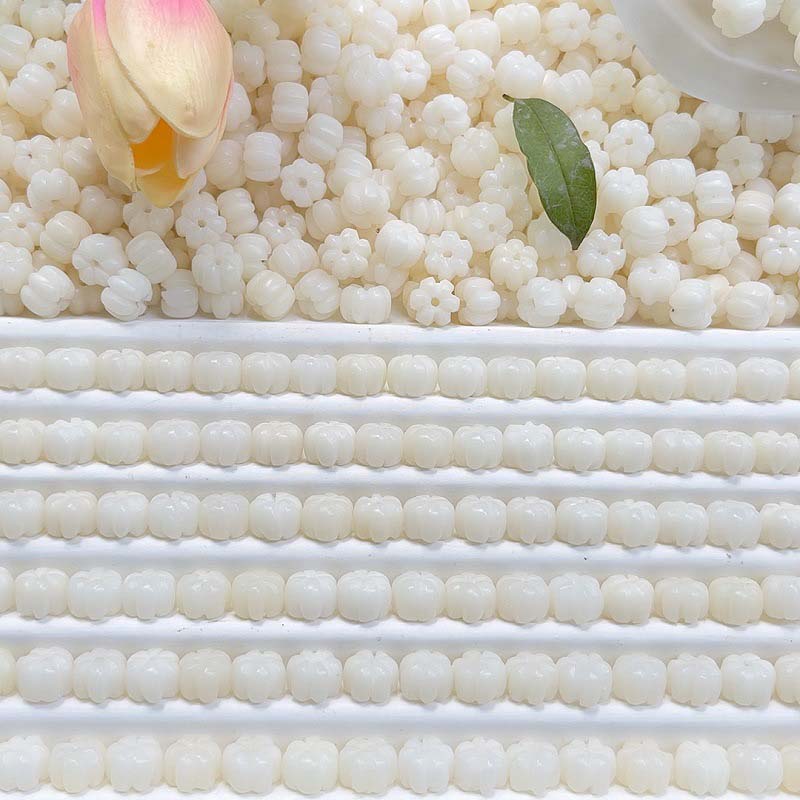 fiasrel 1bundle DIY Pumpkin Bodhi Bead Bracelet – Buddhist & Craft Prayer Bead Accessories