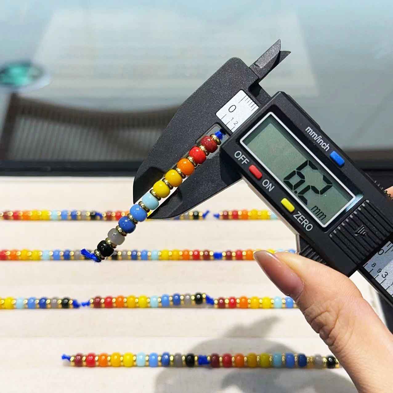 fiasrel 1bundle Rainbow Sherpa Glass Beads & Buckthorn Spacers Multicolor Barrel Beads for Jewelry Making