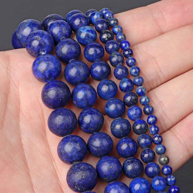 fiasrel 1bundle Lapis Lazuli Bead Mix – Spacers, Crushed Chips & Pendants for DIY Necklace Bracelet Making