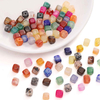 Fiasrel 10Pcs/Bag 8mm Natural Stone Agate Onyx Square Sugar Cube Beads DIY Jewelry Making