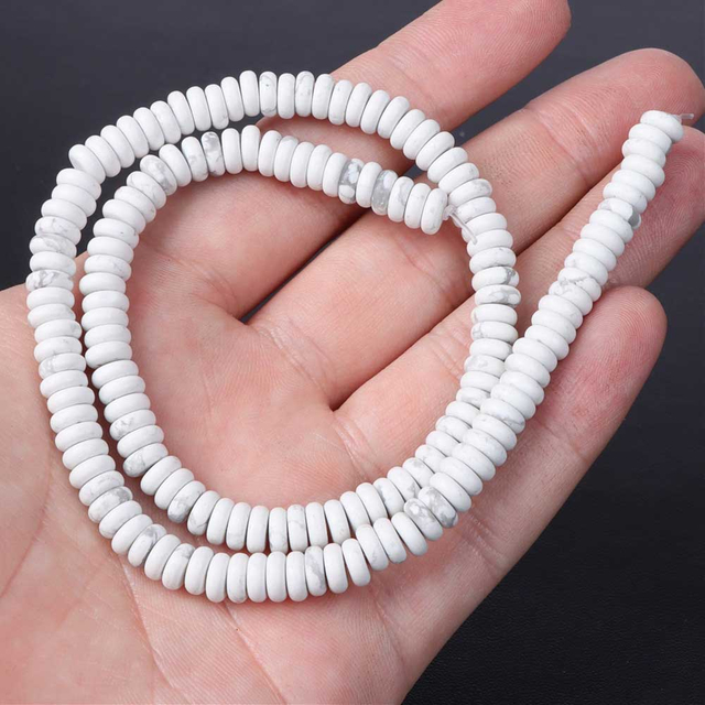 fiasrel Natural White Pine Beads Abacus Spacer Beads for DIY Jewelry Stringing