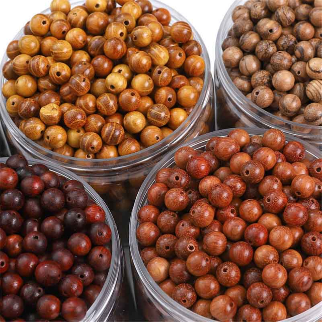 Fiasrel Handmade Wooden Beads for DIY Bracelets