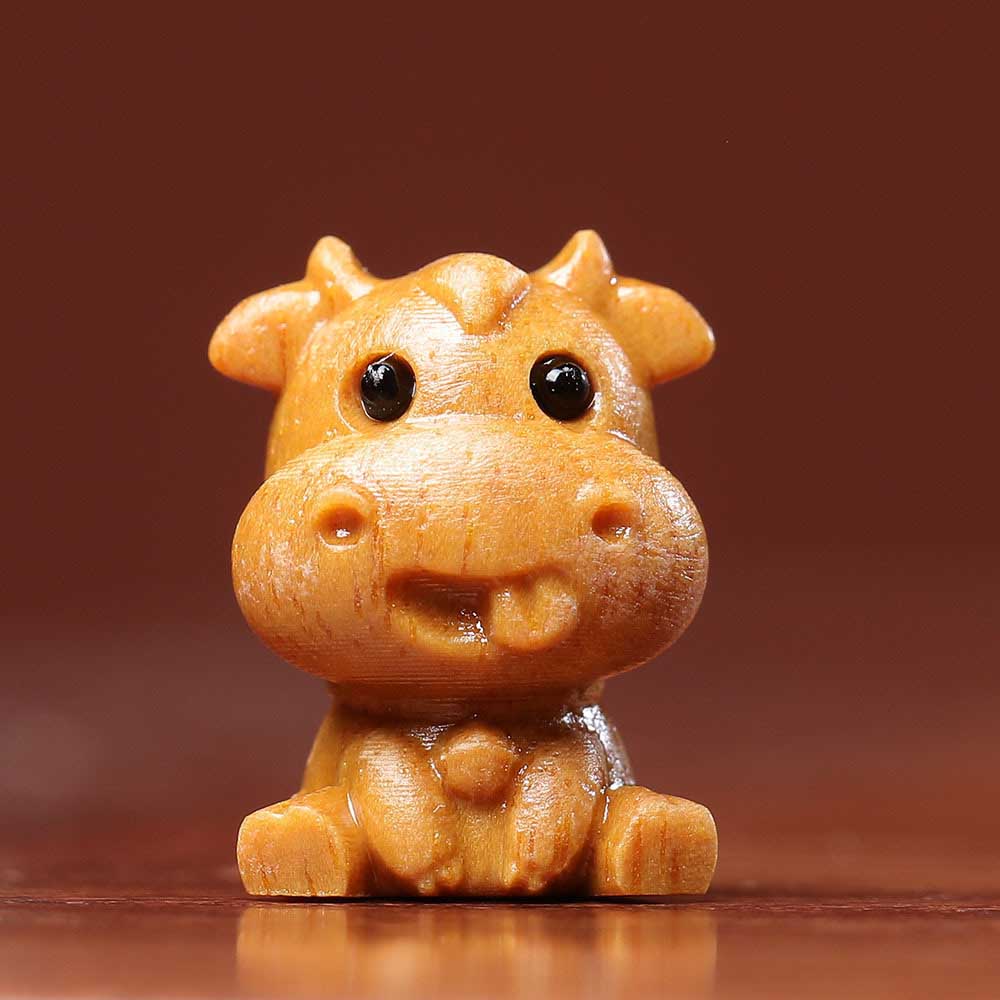 Fiasrel Barbie sandalwood twelve Chinese zodiac carved loose beads