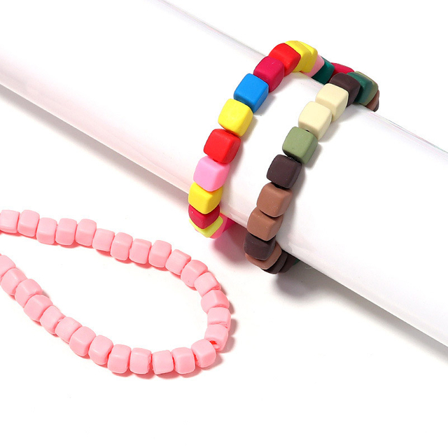 Fiasrel 5/6mm Irregular cubic soft clay beads