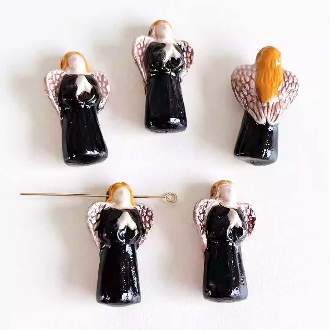 Fiasrel Angel color hand-painted ceramic beads