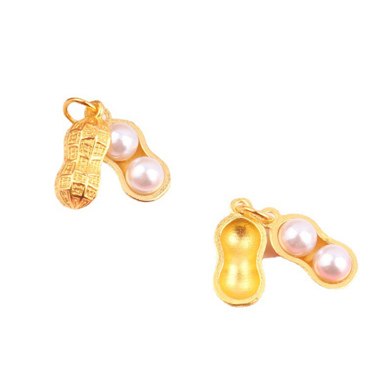 Fiasrel diy Ancient-style golden peanuts Drop Pendant